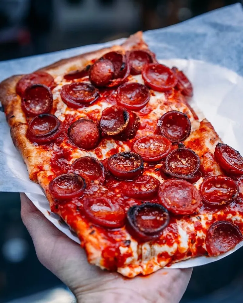 Sicilian Pepperoni Pizza Slice